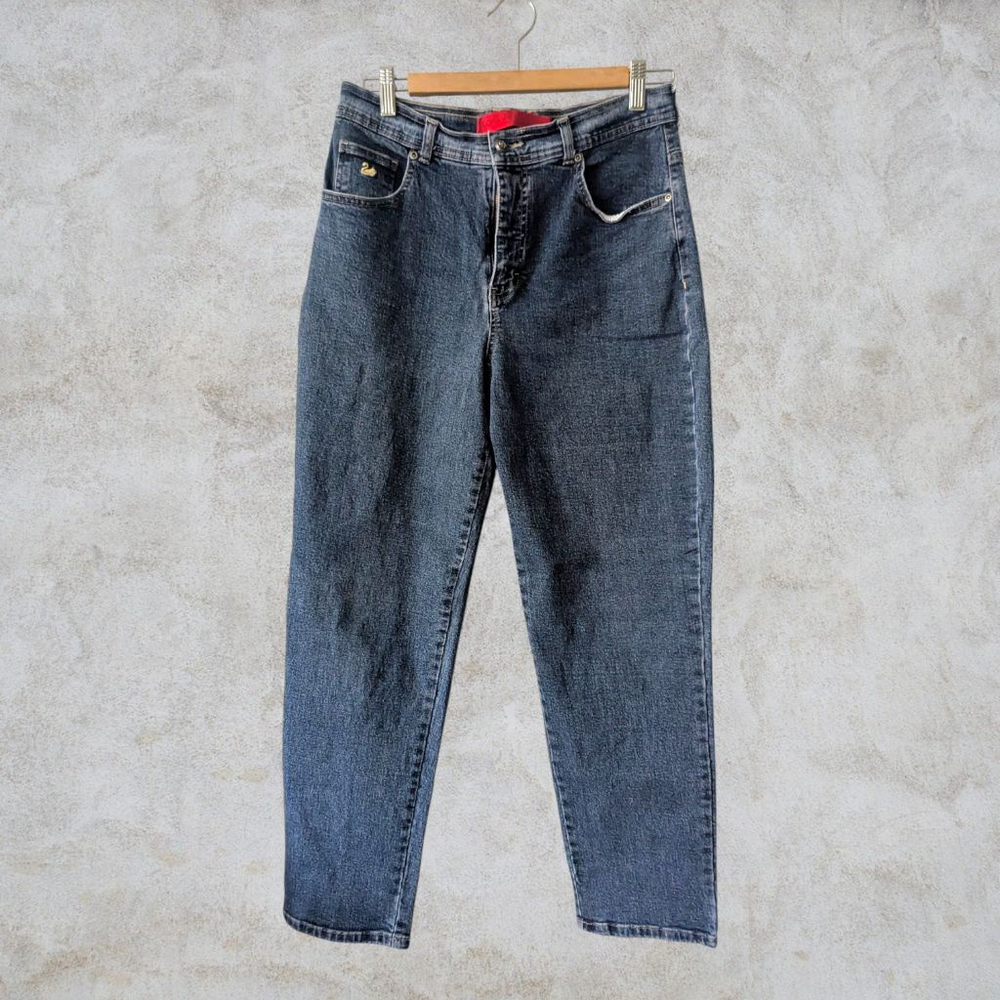 VINTAGE Gloria Vanderbilt High-Waisted Mom Jeans Tapered 90s Stonewash Size 8